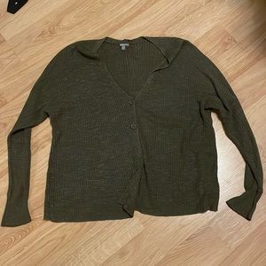 Charlotte Russe forest green button down cardigan!!